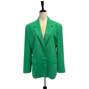 Farm Rio Women's Green Oversized Blazer, Size M